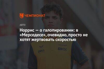 Льюис Хэмилтон - Норрис — о галопировании: в «Мерседесе», очевидно, просто не хотят жертвовать скоростью - championat.com - Азербайджан