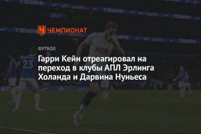 Гарри Кейн - Нуньеса Дарвин - Гарри Кейн отреагировал на переход в клубы АПЛ Эрлинга Холанда и Дарвина Нуньеса - championat.com - Англия