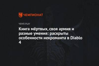 Книга мёртвых, своя армия и разные умения: раскрыты особенности некроманта в Diablo 4 - championat.com