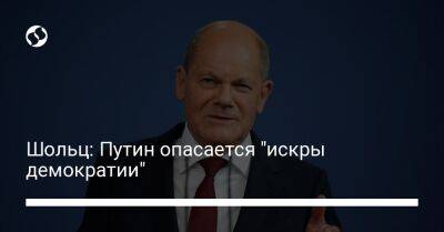 Владимир Путин - Олаф Шольц - Шольц: Путин опасается "искры демократии" - liga.net - Россия - Украина - Германия