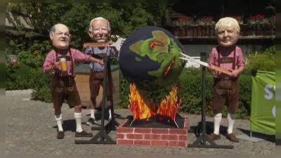 Олафа Шольц - Джо Байден - Саммит G7: экоактивисты протестуют - ru.euronews.com - Россия - США - Украина - Киев - Германия - Киев