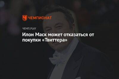 Илон Маск - Параг Агравал - Илон Маск может отказаться от покупки «Твиттера» - championat.com