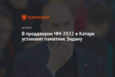 В преддверии ЧМ-2022 в Катаре установят памятник Зидану - championat.com - Мадрид - Катар