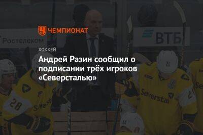 Андрей Разин - Иван Рогов - Андрей Разин сообщил о подписании трёх игроков «Северсталью» - championat.com