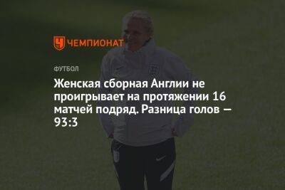 Женская сборная Англии не проигрывает на протяжении 16 матчей подряд. Разница голов — 93:3 - championat.com - Норвегия - Англия - Ирландия