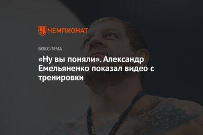 Александр Емельяненко - Джефф Монсон - Вячеслав Дацик - «Ну вы поняли». Александр Емельяненко показал видео с тренировки - championat.com - США
