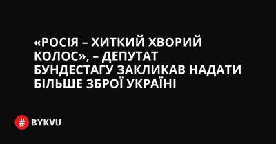«Росія – хиткий хворий колос», – депутат Бундестагу закликав надати більше зброї Україні - bykvu.com - Украина - Україна - Росія - Німеччина - місто Берлін - Twitter