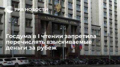 Госдума в I чтении приняла закон о запрете перечисления взыскиваемых денег за рубеж - smartmoney.one - Россия
