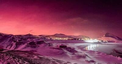 Антарктида - Редкое явление: небо над Антарктидой окрасилось в розовый цвет (фото) - focus.ua - Украина - Новая Зеландия - Антарктида - Тонга