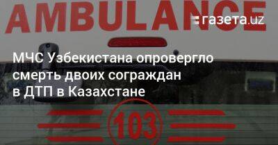 МЧС Узбекистана опровергло смерть двоих сограждан в ДТП в Казахстане - gazeta.uz - Казахстан - Узбекистан - Екатеринбург - Алма-Ата - Карагандинская обл.