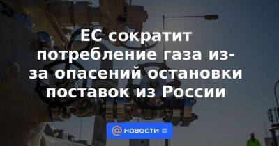 ЕС сократит потребление газа из-за опасений остановки поставок из России - smartmoney.one - Россия