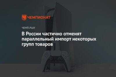 Михаил Мишустин - Денис Мантуров - В России частично отменят параллельный импорт некоторых групп товаров - championat.com - Россия