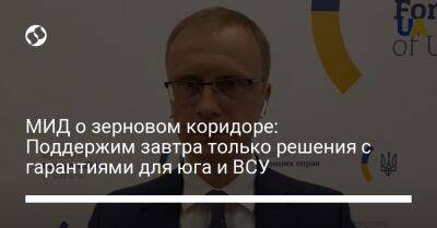 Реджеп Эрдоган - Антониу Гутерриш - Олег Николенко - МИД о зерновом коридоре: Поддержим завтра только решения с гарантиями для юга и ВСУ - liga.net - Украина - Турция - Стамбул