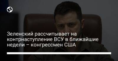 Владимир Зеленский - Владимир Путин - Джо Байден - Зеленский рассчитывает на контрнаступление ВСУ в ближайшие недели – конгрессмен США - liga.net - Россия - США - Украина - Киев