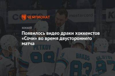 Появилось видео драки хоккеистов «Сочи» во время двустороннего матча - championat.com - Сочи - Sochi