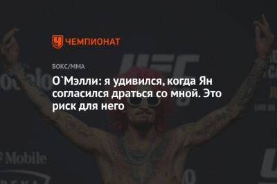 Шон Омэлли - О`Мэлли: я удивился, когда Ян согласился драться со мной. Это риск для него - championat.com - Абу-Даби