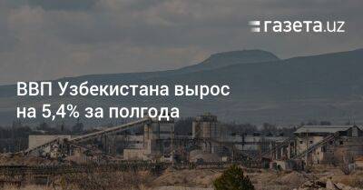 ВВП Узбекистана вырос на 5,4% за полгода - gazeta.uz - Узбекистан