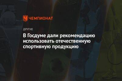 Дмитрий Свищев - В Госдуме дали рекомендацию использовать отечественную спортивную продукцию - championat.com - Россия - США - Белоруссия