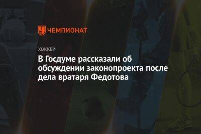 Дмитрий Свищев - Иван Федотов - В Госдуме рассказали об обсуждении законопроекта после дела вратаря Федотова - championat.com