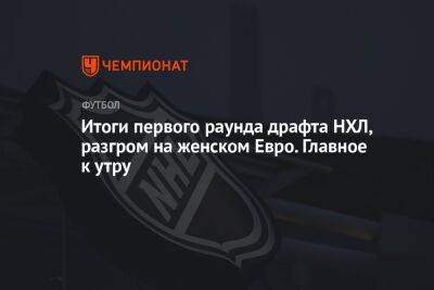 Рафаэль Надаль - Александр Романов - Кирилл Капризов - Вячеслав Малафеев - Итоги первого раунда драфта НХЛ, разгром на женском Евро. Главное к утру - championat.com - Норвегия - Россия - Вашингтон - Нью-Йорк - шт. Миннесота - Ирландия