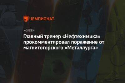 Олег Леонтьев - Главный тренер «Нефтехимика» прокомментировал поражение от магнитогорского «Металлурга» - championat.com