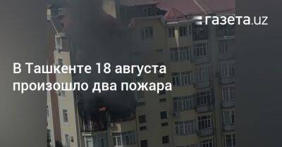 В Ташкенте 18 августа произошло два пожара - gazeta.uz - Узбекистан - Ташкент