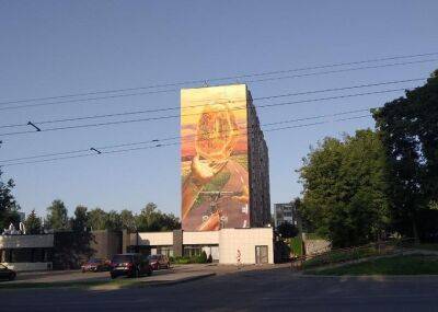 На одном из домов по улице БЛК в Гродно появился 30-метровый мурал - grodnonews.by - Белоруссия - Культура