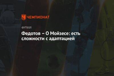 Андрей Панков - Владимир Федотов - Федотов – О Мойзесе: есть сложности с адаптацией - championat.com