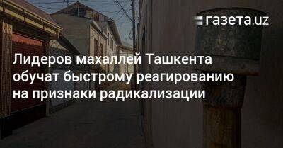 Лидеров махаллей Ташкента обучат быстрому реагированию на признаки радикализации - gazeta.uz - Узбекистан - Ташкент