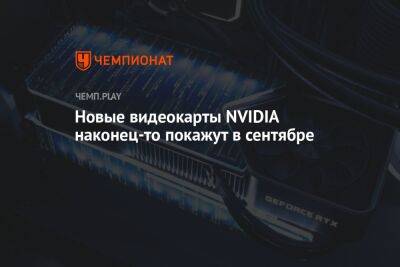 Видеокарты GeForce RTX 4000 анонсируют 20 сентября - championat.com