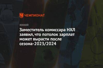 Вильям Дэйли - Заместитель комиссара НХЛ заявил, что потолок зарплат может вырасти после сезона-2023/2024 - championat.com - Россия