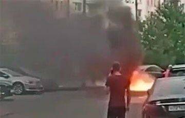 Момент поджога авто замначальника управления Генштаба РФ попал на видео - charter97.org - Москва - Россия - Белоруссия