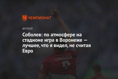 Александр Соболев - Соболев: по атмосфере на стадионе игра в Воронеже — лучшее, что я видел, не считая Евро - championat.com - Россия - Воронеж - Дания