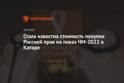 Стала известна стоимость покупки Россией прав на показ ЧМ-2022 в Катаре - championat.com - Россия - Катар