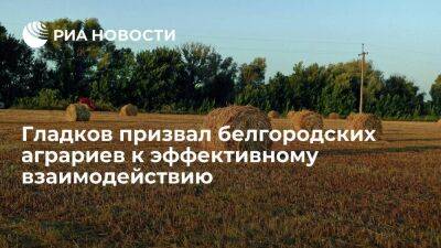 Вячеслав Гладков - Губернатор Гладков призвал белгородских аграриев к более эффективному взаимодействию - smartmoney.one - Белгородская обл. - Белгород