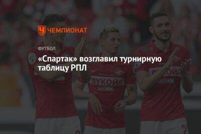 Гильермо Абаскаль - «Спартак» возглавил турнирную таблицу РПЛ - championat.com - Москва - Россия - Сочи - Екатеринбург