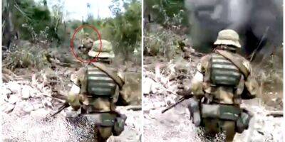 Анатолий Штефан - В соцсетях появилось видео подрыва оккупанта на мине - nv.ua - Россия - Украина - Мина