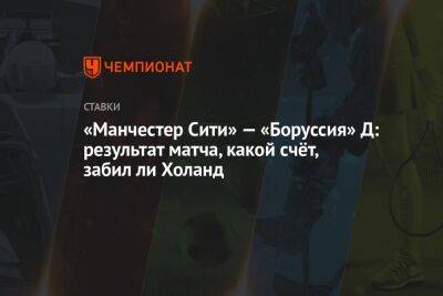 Жоау Кансел - Марко Ройс - Кевин Де-Брейн - Джуд Беллингем - «Манчестер Сити» — «Боруссия» Д: результат матча, какой счёт, забил ли Холанд - championat.com - Россия - Оренбург - Копенгаген