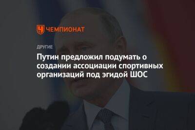 Владимир Путин - Путин предложил подумать о создании ассоциации спортивных организаций под эгидой ШОС - championat.com - Россия - Китай - Казахстан - Узбекистан - Киргизия - Иран - Индия - Таджикистан - Пакистан