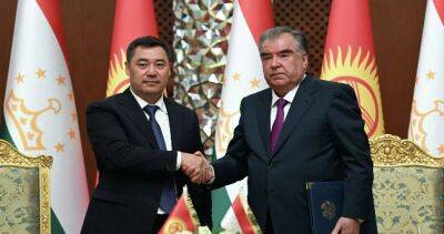 Эмомали Рахмон - Садыр Жапаров - Эмомали Рахмон и Садыр Жапаров договорились отвести дополнительные силы от границы - dialog.tj - Киргизия - Таджикистан