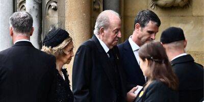 Елизавета II - король Филипп VI (Vi) - Хуан Карлос - королева Летиция - Бывший король Испании Хуан Карлос, живущий в изгнании, воссоединился с семьей на похоронах Елизаветы II - nv.ua - Украина - Англия - Лондон - Испания - Саудовская Аравия - Абу-Даби - Великобритания