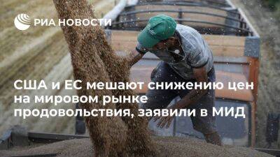 Глава департамента МИД Кинщак: США и ЕС мешают снижению цен на продовольственном рынке - smartmoney.one - Россия - США - Стамбул