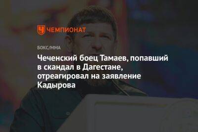 Рамзан Кадыров - Чеченский боец Тамаев, попавший в скандал в Дагестане, отреагировал на заявление Кадырова - championat.com - Махачкала - респ. Дагестан - респ. Чечня