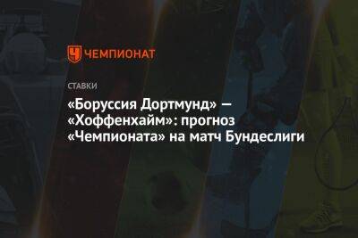 «Боруссия Дортмунд» — «Хоффенхайм»: прогноз «Чемпионата» на матч Бундеслиги - championat.com
