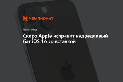 Скоро Apple исправит надоедливый баг iOS 16 со вставкой - championat.com