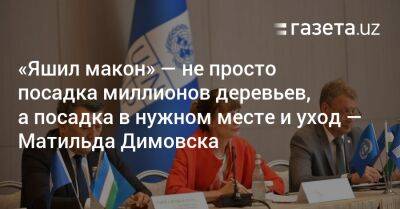 «Яшил макон» — не просто посадка миллионов деревьев, а посадка в нужном месте и уход — Матильда Димовска - gazeta.uz - Узбекистан - Экология