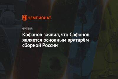 Андрей Панков - Виталий Кафанов - Кафанов заявил, что Сафонов является основным вратарём сборной России - championat.com - Россия - Киргизия - Бишкек