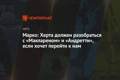 Хельмут Марко - Ника Де-Вриса - Марко: Херта должен разобраться с «Маклареном» и «Андретти», если хочет перейти к нам - championat.com - США