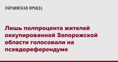 Иван Федоров - Лишь полпроцента жителей оккупированной Запорожской области голосовали на псевдореферендуме - pravda.com.ua - Запорожская обл. - Мелитополь