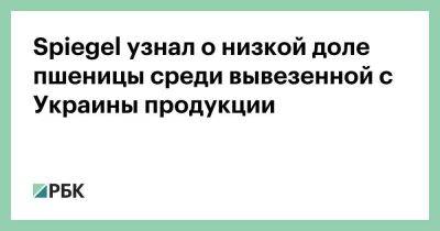 Spiegel узнал о низкой доле пшеницы среди вывезенной с Украины продукции - smartmoney.one - Москва - Россия - Украина - Киев - Турция - Йемен - Одесса - Стамбул - Эфиопия